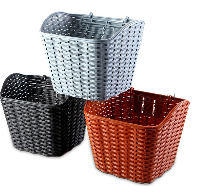 Bicycle Basket Plastic Woven Basket Electric Car Basket