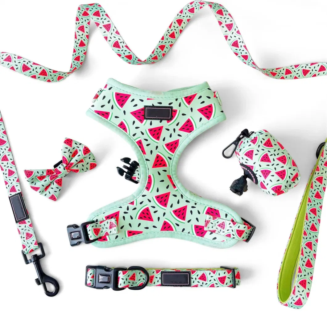 Adjustable Dog Harness - Watermelon Design Soft Padded Dog Harness