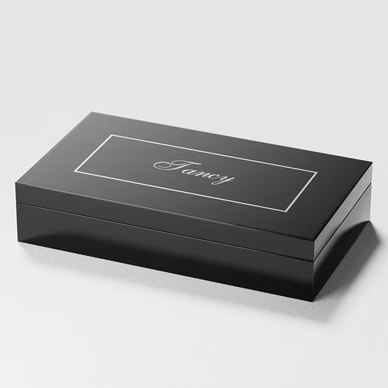 Design personalizzato gratuito Trucco MDF Legno Legno Prodotto per la cura della pelle Scatole per confezioni regalo Profumo Fragranza Oud Orologio profumo essenziale